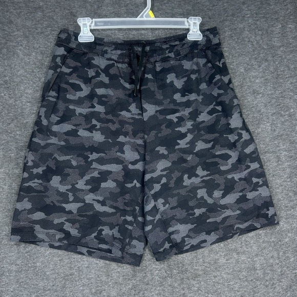 lululemon athletica Other - Lululemon Pace Breaker Shorts Black Gray Mens L Camo Lined Drawstring 9" inseam